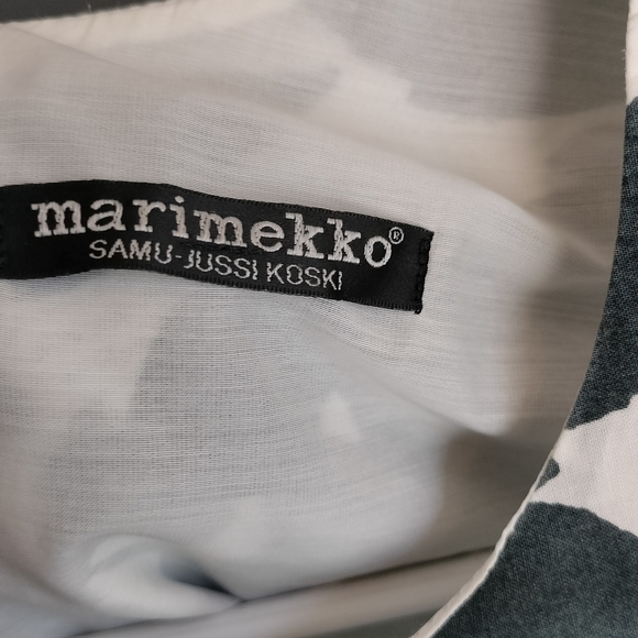 marimekko shift dress, border print supergraphic shadow flowers - Picture 2 of 7